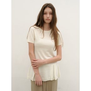 HALF SLEEVE FLARE KNIT [IVORY]