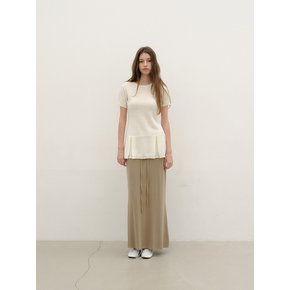 HALF SLEEVE FLARE KNIT [IVORY]