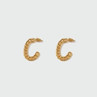 EENK ZORIE Chain Hoop Earing - Gold