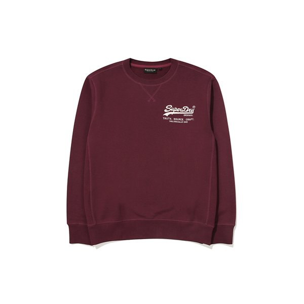 [시흥점] 빈티지 스몰 로고 맨투맨 와인 SDUMRFO04WNE