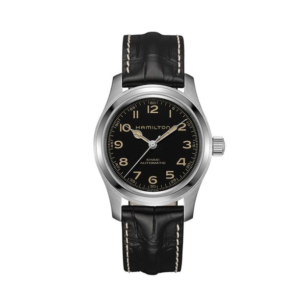 해밀턴 H70605731 카키필드 머피 남성 가죽 오토매틱 42mm
