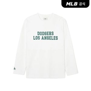 MLB [코리아공식]바시티 루즈핏 긴팔 티셔츠 LA (White)