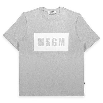 MSGM 3040MM67 217096 94 프린팅 로고 박스 남성 반팔티