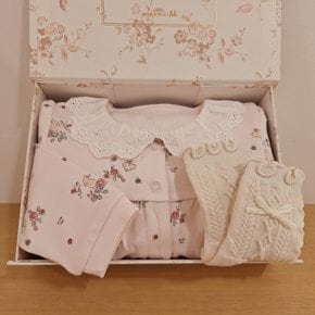 [26년FW출산선물] PH)가든루루뱀부우주복&벨벳리본자카드단말세트(36A70-041-10*36A14-810-06)