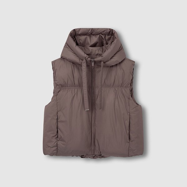 여 루즈핏 미디엄 다운필 후드 베스트 J1061010100BS