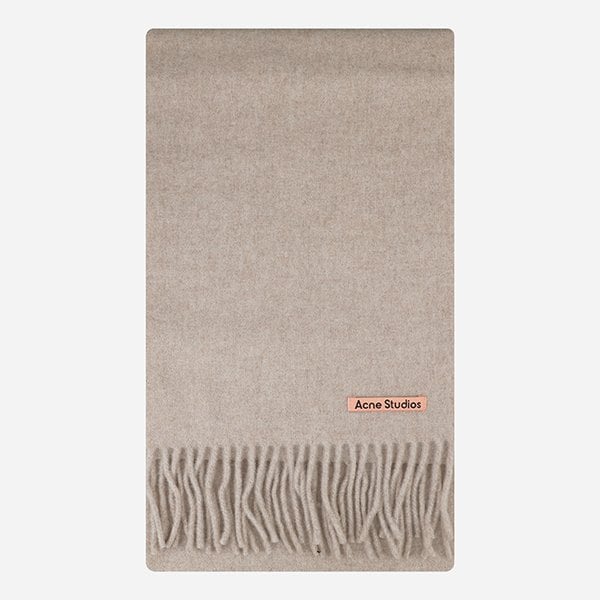 [시흥점] [아크네]5F CA0218 633 슬림 프린지 울 머플러 오트밀 멜란지