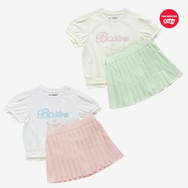 뉴발란스키즈 NBgC_여아 카라 플리츠스커트 셋업 (NK9YF2825G)