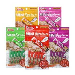 더캣츠 미니베로베로 5p(10gx5개) 6종 고양이 짜먹이는 간식