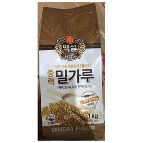 중력밀가루 백설 1kg x10개 식당 업소용 중력분 식재료