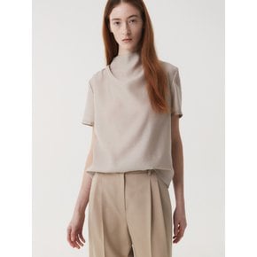 COWL NECK BLOUSE (BEIGE)