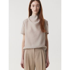 COWL NECK BLOUSE (BEIGE)