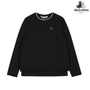 여성 우븐 레이어드 긴팔 티셔츠 9405LZSP_BLACK