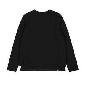 여성 우븐 레이어드 긴팔 티셔츠 9405LZSP_BLACK