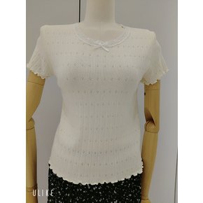 러블리 펀칭 반팔니트 TOEDFKT013