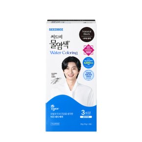 물염색 3회분 내추럴블랙 100% 물만 섞는 순한 염색약