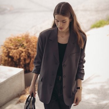 틸아이다이 Essential 3-button blazer_Gray
