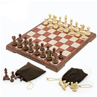 오너클랜 휴대용 접이식 자석 체스 체스판 보드게임 M