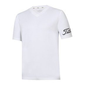 M 타이틀리스트골프반팔티 CQK TKPMS1205-01 V-NECK T-SHIRT WHITE