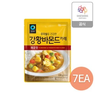 청정원 우리쌀 강황 바몬드 매운맛 100g x 7개