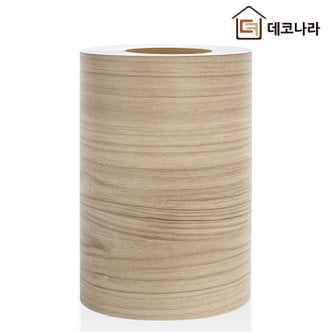 데코나라 EWB-06 오크 베이지 몰딩시트지 고정폭25cm / 가구리폼 점착시트지 DIY셀프 무늬목시트지