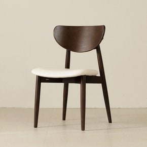 카일 고무나무 원목 가죽 식탁 의자 체어 디자인 체어 CHAIR 인테리어(아이보리)