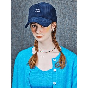 LOGO CORDUROY NAVY BALL CAP