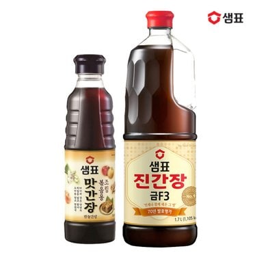 샘표 진간장 금F3 1.7Lx1개+ 맛간장 조림볶음용 500mlx1개