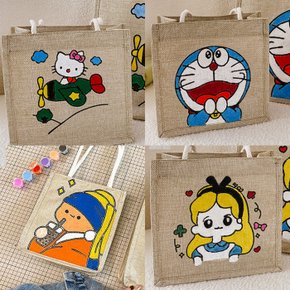 캔버스 손가방 색칠하기 5종 단체 미술놀이 DIY KIT