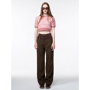 Corduroy Mix Pants, Brown