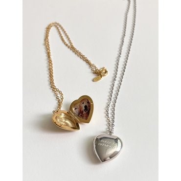  92.5% heart locket necklace / 2color