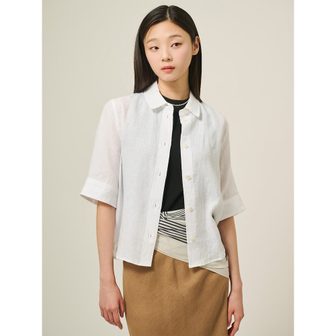 빈폴레이디스 리넨 반소매 셔츠  화이트 (BF5365C011)