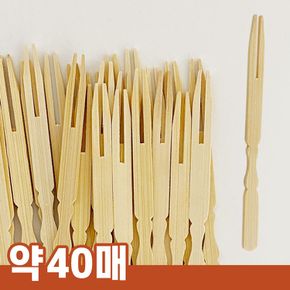 원룸꾸미기 미니포크 40매 10cm 요리꼬지 장식 과일 주방아이템