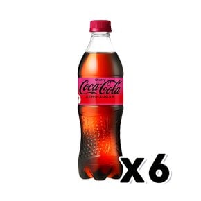 코카콜라 제로슈가 체리 페트음료 500ml x 6개