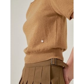 Camel round half knit (Camel)