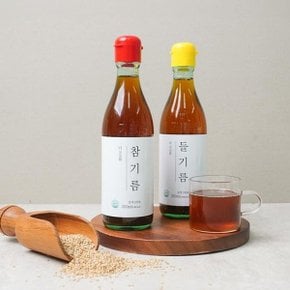 무벤조피렌 저온압착 순수 참기름 350ml 1병 + 들기름 350ml 1병