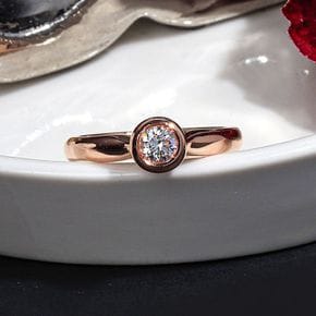 3부 다이아 반지 베젤 심플 천연 랩 선물 결혼 기념일 14K 18K