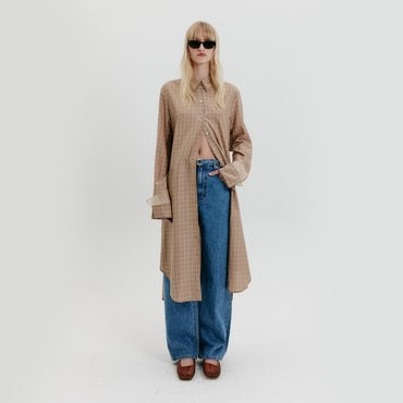 EENK Lace Layerd Shirt Dress - Beige