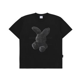 아크메드라비 BLACK FUZZY RABBIT SHORT SLEEVE T-SHIRT BLACK 퍼지레빗 블랙