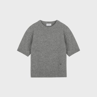 HAVELESS SOFY ALPACA ROUND KNIT TOP GREY