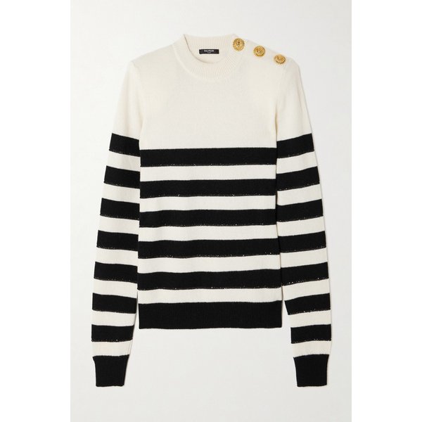 시퀸 장식 스트라이프 니트 스웨터 46376663162945930