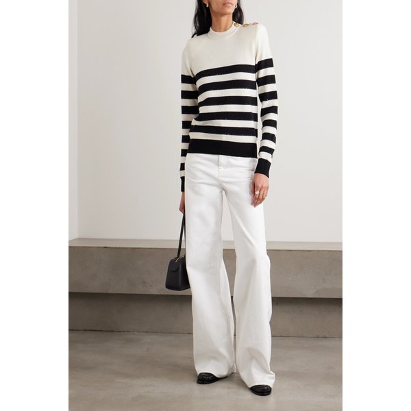 시퀸 장식 스트라이프 니트 스웨터 46376663162945930