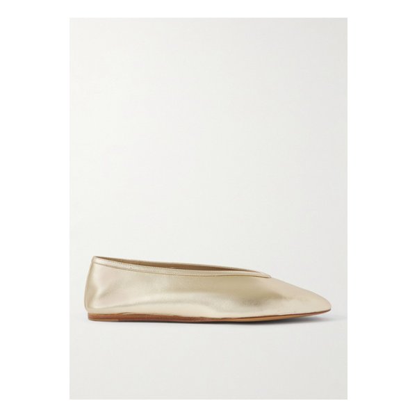 르 몽드 베릴 루나 메탈릭 가죽 발레리나 플랫 골드 1647597352081535