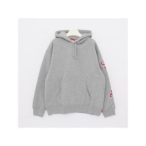 슬리브 사이드로고 스웨트 후드 남성 후드티 FW23SW49 HTH GREY