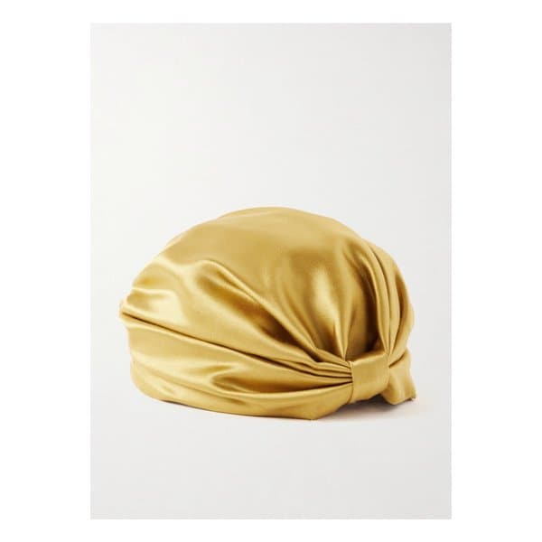 개더 실크 새틴 헤드 스카프 옐로 1647597353595739