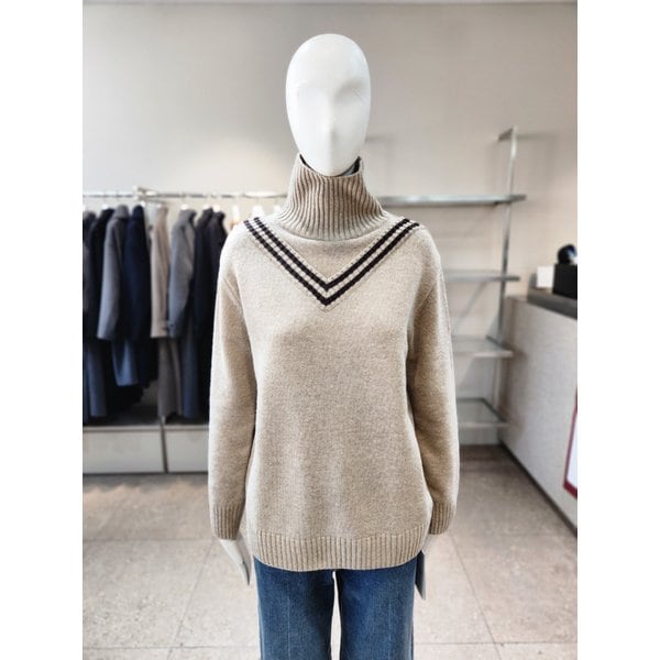 [여주점] [나이스클랍] 레이어드 목폴라 오버 니트 A254PWKB38