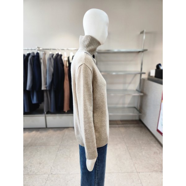[여주점] [나이스클랍] 레이어드 목폴라 오버 니트 A254PWKB38