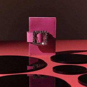  [하이칙스] Lady Embellished Card Wallet_Hot Pink