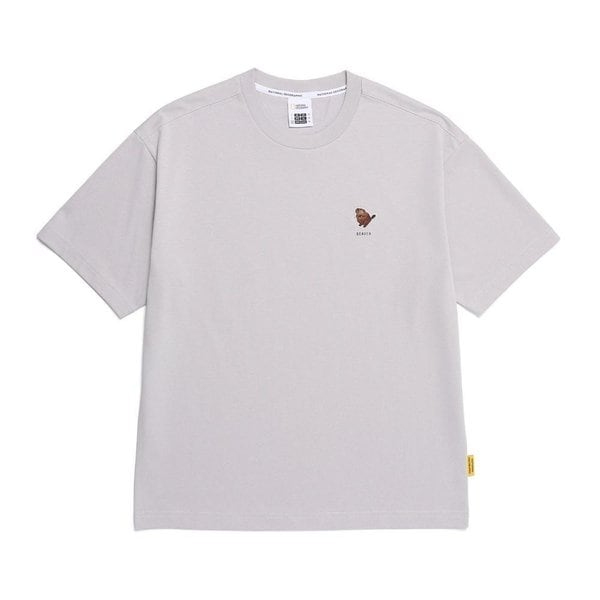 [여주점] N252UTS030 동물 와펜 세미오버핏 반팔 티셔츠 ICE GREY