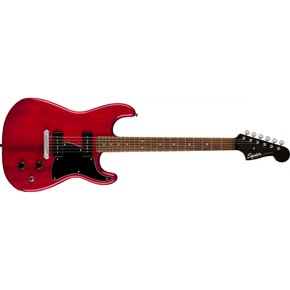 Squier by Fender 스쿠와이어 일렉트릭 기타 Black Pickguard, Crimson Red Transparent