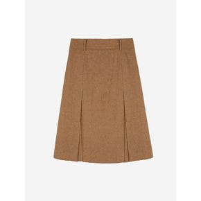 STRAIGHT MIDI SKIRT - TAN BRWON